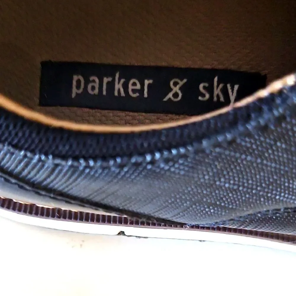 Parker & Sky Black Oxfords Sleek Leather Lace-Up